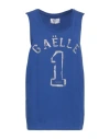 Gaelle Paris Gaëlle Paris Woman Tank Top Blue Size 2 Cotton