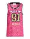 Gaelle Paris Gaëlle Paris Woman Tank Top Fuchsia Size 1 Cotton, Viscose, Polyamide In Multi