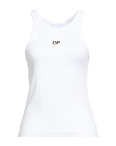 Gaelle Paris Gaëlle Paris Woman Tank Top White Size 1 Polyester, Elastane