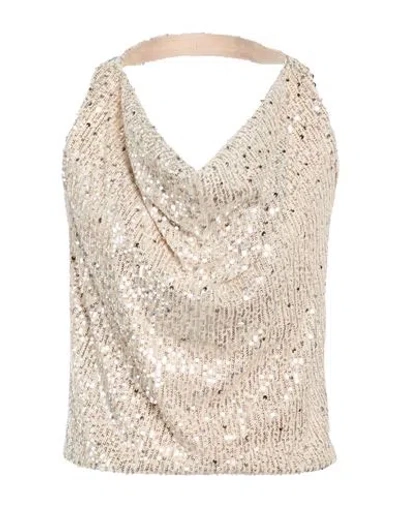 Gaelle Paris Gaëlle Paris Woman Top Beige Size 10 Polyester, Elastane In Nude