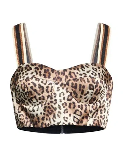 Gaelle Paris Gaëlle Paris Woman Top Beige Size 8 Polyester In Multi