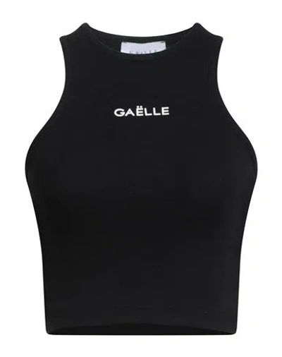 Gaelle Paris Gaëlle Paris Woman Top Black Size 2 Cotton, Elastane