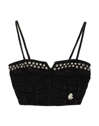 Gaelle Paris Gaëlle Paris Woman Top Black Size 26 Cotton, Elastane