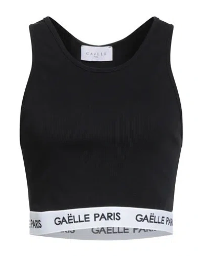 Gaelle Paris Gaëlle Paris Woman Top Black Size 3 Cotton, Elastane