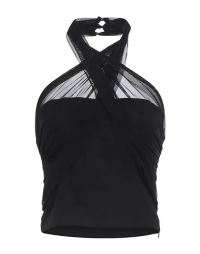 Gaelle Paris Gaëlle Paris Woman Top Black Size 8 Polyamide, Elastane, Cotton