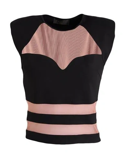 Gaelle Paris Gaëlle Paris Woman Top Black Size 4 Polyamide, Elastane, Viscose