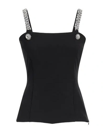 Gaelle Paris Gaëlle Paris Woman Top Black Size 4 Polyester, Elastane
