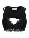 Gaelle Paris Gaëlle Paris Woman Top Black Size 4 Viscose, Polyamide, Elastane In Black