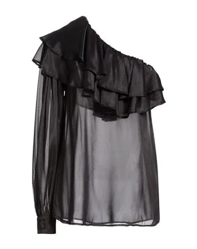 Gaelle Paris Gaëlle Paris Woman Top Black Size 6 Polyester In Blue