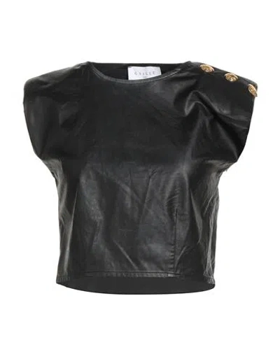Gaelle Paris Gaëlle Paris Woman Top Black Size 6 Polyurethane