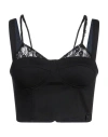 Gaelle Paris Gaëlle Paris Woman Top Black Size 6 Viscose, Polyamide, Elastane In Black