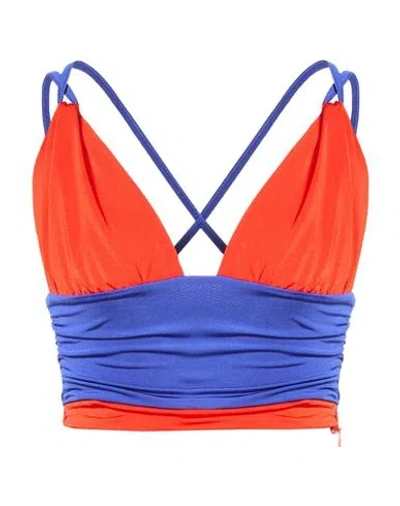 Gaelle Paris Gaëlle Paris Woman Top Blue Size 6 Polyester, Elastane In Multi