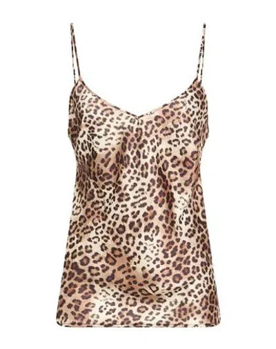 Gaelle Paris Gaëlle Paris Woman Top Camel Size 4 Polyester In Neutral