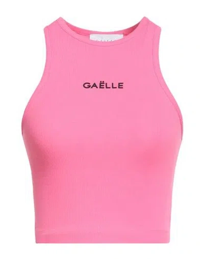 Gaelle Paris Gaëlle Paris Woman Top Fuchsia Size 2 Cotton, Elastane In Pink
