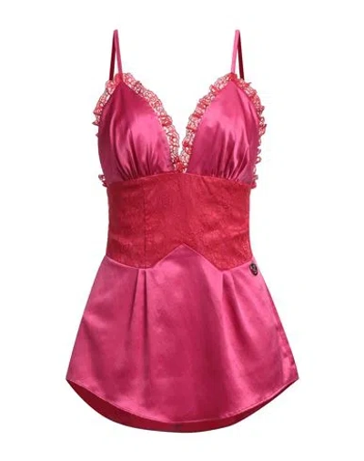 Gaelle Paris Gaëlle Paris Woman Top Fuchsia Size 6 Polyester, Elastane, Polyamide In Pink
