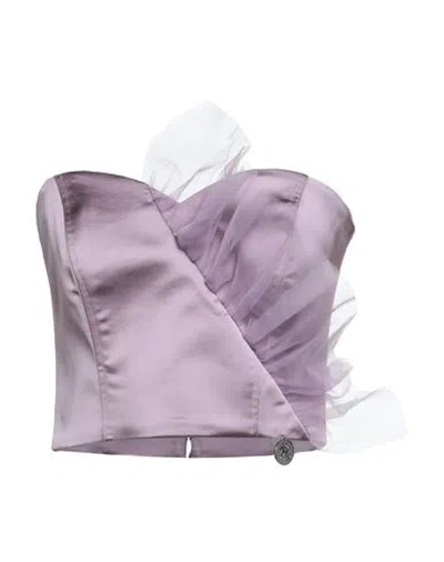 Gaelle Paris Gaëlle Paris Woman Top Lilac Size 6 Polyester, Elastane In Purple
