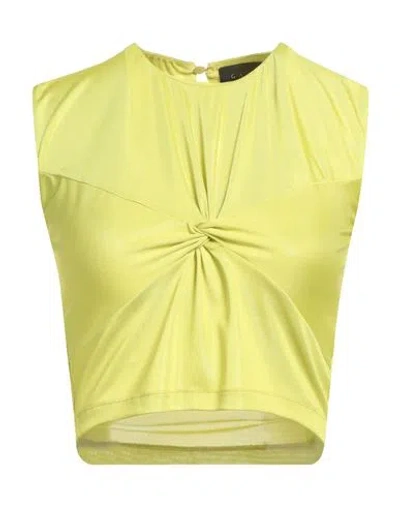 Gaelle Paris Gaëlle Paris Woman Top Lime Green Size 10 Polyester, Elastane