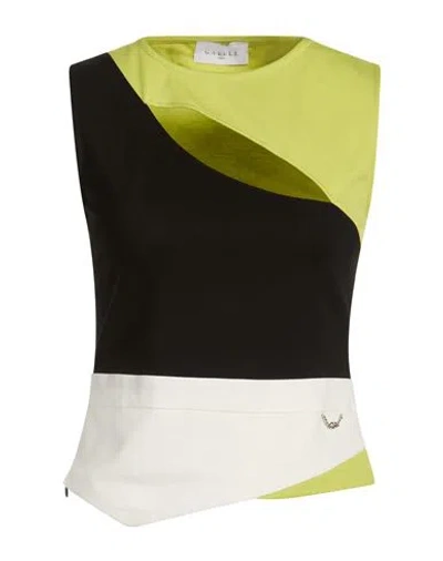 Gaelle Paris Gaëlle Paris Woman Top Lime Green Size 4 Viscose, Polyester, Elastane