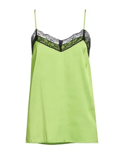 Gaelle Paris Gaëlle Paris Woman Top Lime Green Size 6 Polyester, Elastane