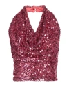 Gaelle Paris Gaëlle Paris Woman Top Magenta Size 8 Polyester, Elastane In Burgundy