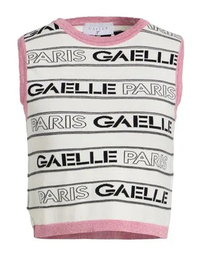 Gaelle Paris Gaëlle Paris Woman Top Off White Size 1 Viscose, Nylon, Metallic Fiber In Multi