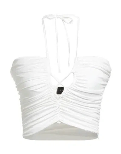 Gaelle Paris Gaëlle Paris Woman Top Off White Size 4 Polyester, Elastane