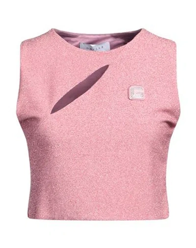 Gaelle Paris Gaëlle Paris Woman Top Pink Size 10 Viscose, Polyester, Polyamide, Elastane