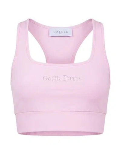 Gaelle Paris Gaëlle Paris Woman Top Pink Size L Cotton, Elastane