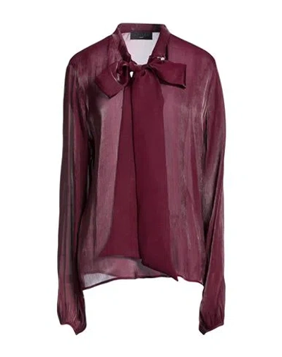 Gaelle Paris Gaëlle Paris Woman Top Plum Size 8 Polyester In Burgundy