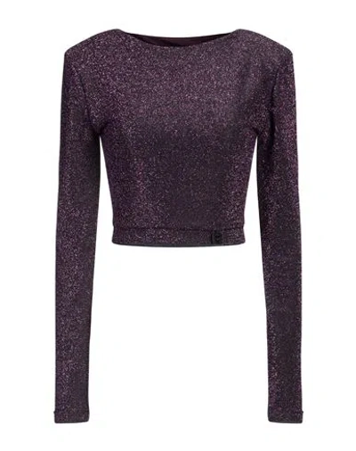 Gaelle Paris Gaëlle Paris Woman Top Purple Size 6 Polyamide, Polyester, Elastane
