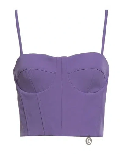 Gaelle Paris Gaëlle Paris Woman Top Purple Size 6 Polyester, Elastane