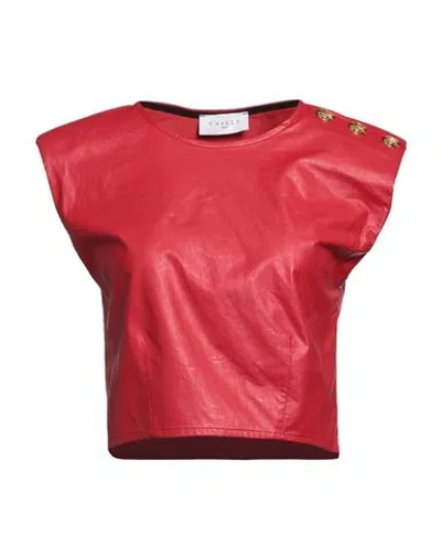 Gaelle Paris Gaëlle Paris Woman Top Red Size 4 Polyurethane