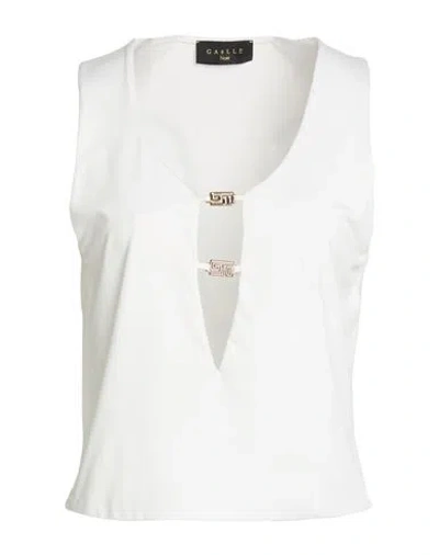 Gaelle Paris Gaëlle Paris Woman Top White Size 12 Polyester, Elastane
