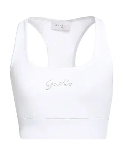 Gaelle Paris Gaëlle Paris Woman Top White Size 3 Cotton, Elastane