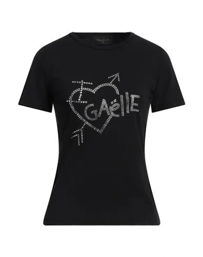 Gaelle Paris Gaëlle Paris Woman T-shirt Black Size 1 Cotton, Elastane