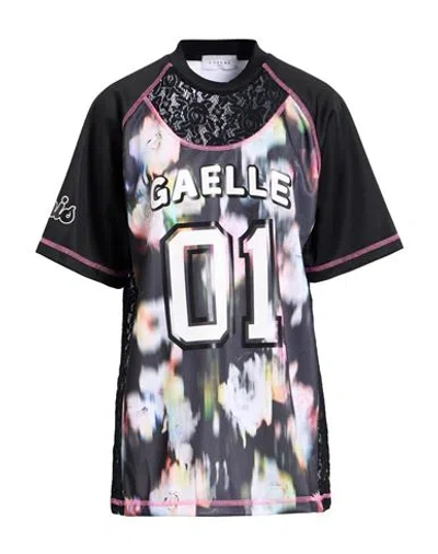 Gaelle Paris Gaëlle Paris Woman T-shirt Black Size 1 Polyester, Polyamide, Elastane In Multi