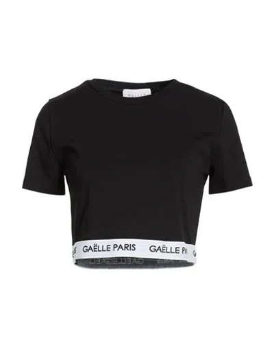 Gaelle Paris Gaëlle Paris Woman T-shirt Black Size 3 Cotton, Elastane