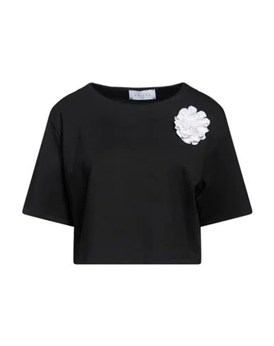 Gaelle Paris Gaëlle Paris Woman T-shirt Black Size 3 Polyester, Viscose, Elastane