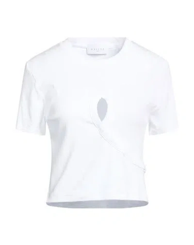 Gaelle Paris Gaëlle Paris Woman T-shirt White Size 3 Polyester, Elastane