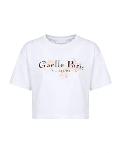 Gaelle Paris Gaëlle Paris Woman T-shirt White Size L Cotton