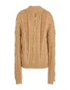 Gaelle Paris Gaëlle Paris Woman Turtleneck Beige Size 2 Acrylic, Polyester, Wool In Beige