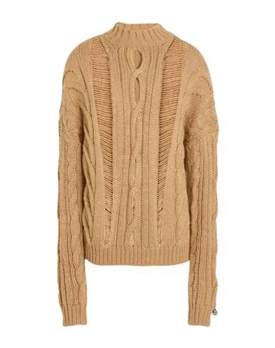 Gaelle Paris Gaëlle Paris Woman Turtleneck Beige Size 2 Acrylic, Polyester, Wool