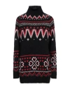 Gaelle Paris Gaëlle Paris Woman Turtleneck Black Size 3 Acrylic, Mohair Wool, Polyamide In Black