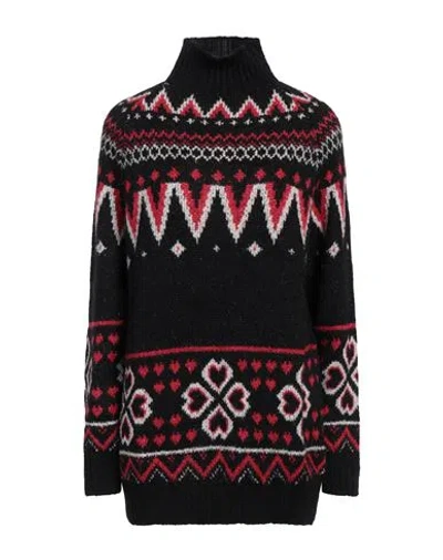 Gaelle Paris Gaëlle Paris Woman Turtleneck Black Size 3 Acrylic, Mohair Wool, Polyamide