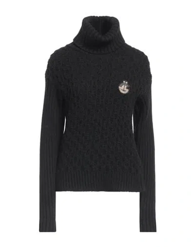 Gaelle Paris Gaëlle Paris Woman Turtleneck Black Size 2 Acrylic, Wool, Alpaca Wool, Viscose, Polystyrene