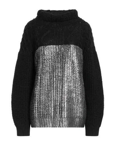 Gaelle Paris Gaëlle Paris Woman Turtleneck Black Size 3 Acrylic, Polyester In Black
