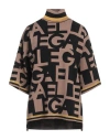 Gaelle Paris Gaëlle Paris Woman Turtleneck Camel Size 1 Viscose, Polyester, Polyamide In Beige