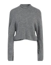 Gaelle Paris Gaëlle Paris Woman Turtleneck Grey Size 1 Acrylic, Polyamide, Polyester, Wool, Viscose In Gray