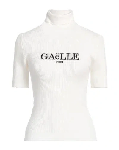 Gaelle Paris Gaëlle Paris Woman Turtleneck Ivory Size 1 Viscose, Polyester, Polyamide In White