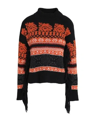 Gaelle Paris Gaëlle Paris Woman Turtleneck Orange Size 2 Acrylic, Mohair Wool, Wool, Alpaca Wool, Cotton
